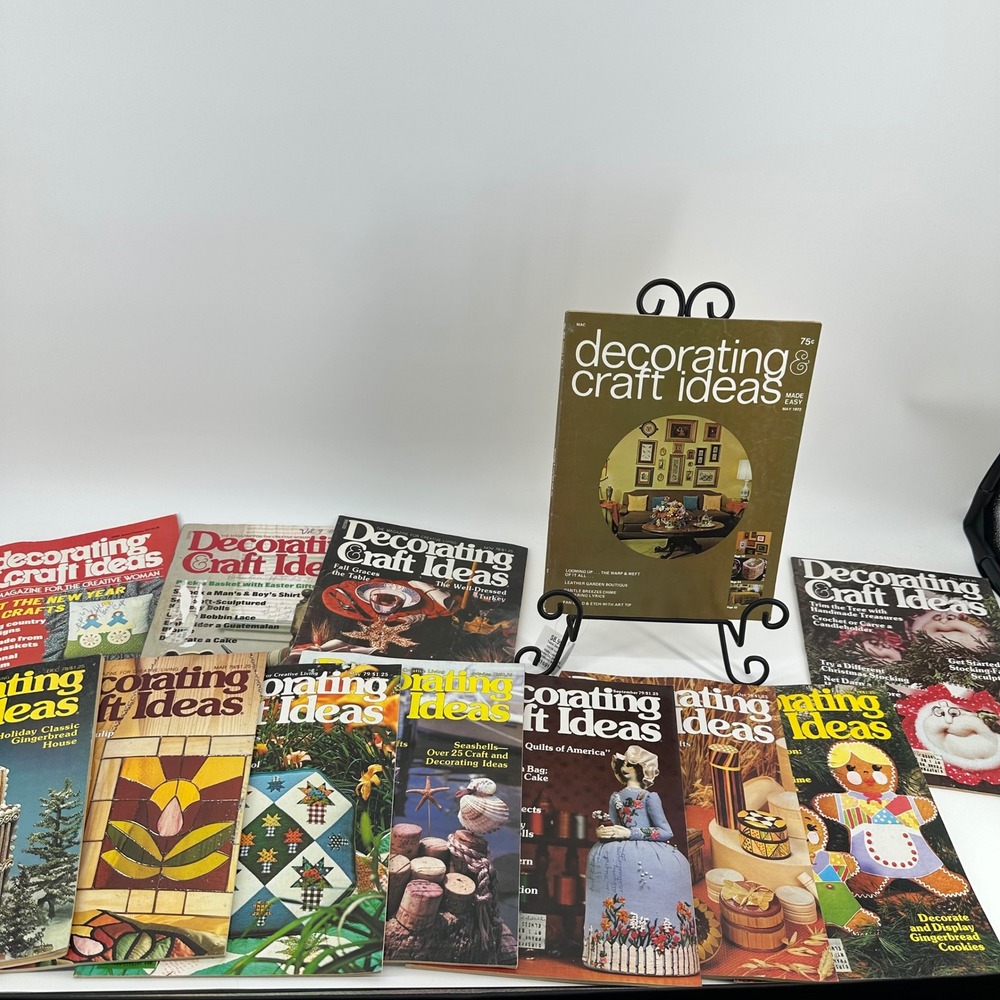 Decorating & Craft Ideas Magazines Lot 1970s Vintage Retro Cottagecore Patterns